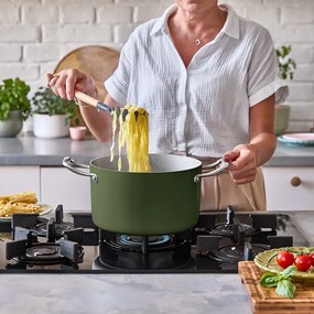 Elmich Nepriľnavý keramický hrniec Vital Ø 24 cm (6.3L) - olivovo zelená