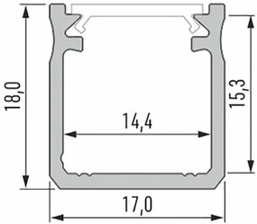 Led-Labs LED profil LUMINES typ Y biely lakovaný 2,02m