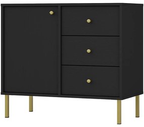 Komoda Tokyo 2 1F 3S čierny grafit 814