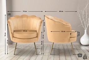 Stolička Rosita zamat - žltá