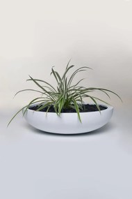 Okrasná miska PLANA, sklolaminát, 9xØ34 cm, biela