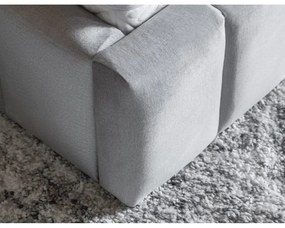 Svetlosivá čalúnená dvojlôžková posteľ s úložným priestorom s roštom 180x200 cm Lamica – ELTAP