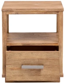 furniture-nabytek.cz - Masívny nočný stolík Woodville z akácie, lakovaný, hnedý