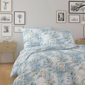 Kvalitex Bavlnené obliečky Nordic Yves modrá, 220 x 200 cm, 2 ks 70 x 90 cm