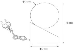 Lucide 45561/01/36 - Stolná lampa LEN 1xG9/33W/230V