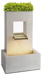 Bloomingstone, fontána, záhradná fontána, okrasná fontána, 20 W, čerpadlo, zinok, LED