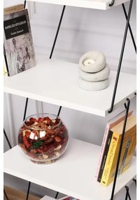 Knižnica BALABAN 165x48 cm biela/čierna