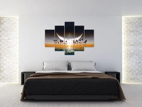 Obraz - Mesiac nad palmami (150x105 cm)