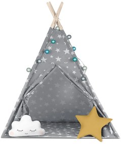 Detské típí so svetielkami Nukido 740120 - sivé