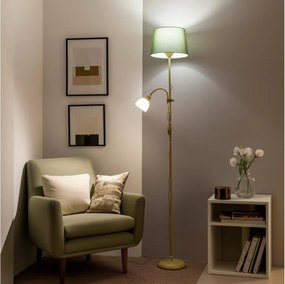 Brilagi - Stojacia lampa CERIA 1xE27/100W/230V + 1xE14/25W zlatá/zelená