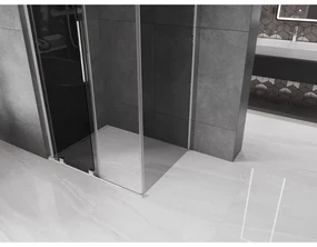 Mexen Velar L, sprchový kút s posuvnými dverami 110 x 80 cm, 8mm šedé sklo, chrómová, 871-110-080-43-01