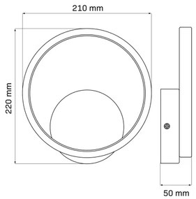 LED Nástenné svietidlo ROMAN LED/11,5W/230V 4000K čierna