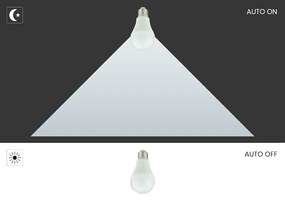 LED žiarovka E27 teplá 3000k 9w 820 lm senzor súmraku