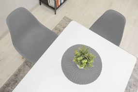 Jedálenská stolička OSAKA svetlosivá (hnedé nohy)