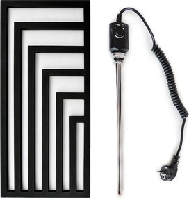 Regnis Kreon, vykurovacie teleso 550x1000 mm, 548W, čierna matná, KR100/55/BLACK