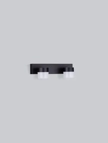 LED čierne nástenné svietidlo Teko 2