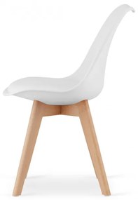 Jedálenský stôl KAMI biely 80 cm so štyrmi stoličkami MARK biele