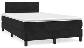Boxspring posteľ s matracom čierna 120x190 cm zamat 3269845