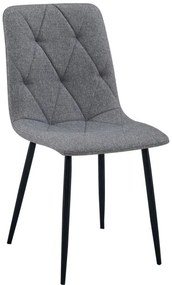 Set dvoch jedálenských stoličiek LIBRA tmavosivé / čierne nohy (2 ks)