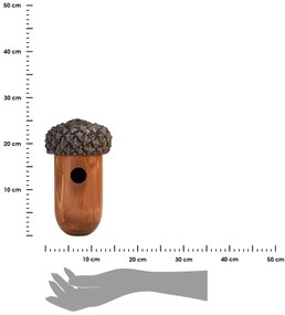 Vtáčia búdka Wooden, 25,5x14 cm, drevo, hnedá