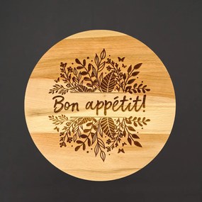 AMADEA Drevená servírovacia doska - podnos listy, masívne drevo, 25 cm