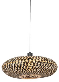 Orientálna závesná lampa čierna bambus 50 cm - Ostrava