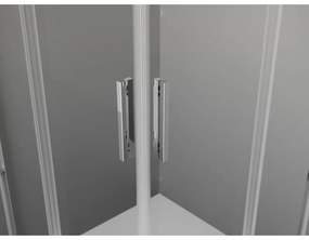 Mexen Exo, 2-krídlový sprchovací kút 90 x 90 cm, 6mm číre sklo, chrómový profil, 8110-090-090-01-00
