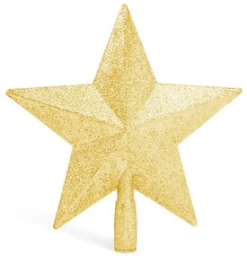 Ozdoba na špic vianočného stromu - v tvare hviezdy  - 20 x 19 cm - zlatá