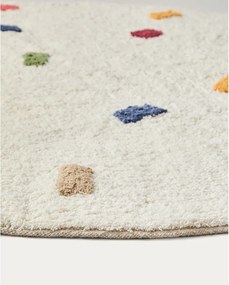 Krémovobiely bavlnený detský koberec ø100 cm Epifania – Kave Home