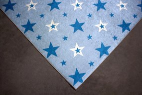 Koberec Porte 8461 BLUE – modrý s hviezdičkami, obdĺžnik Rozmer: 60x100 cm
