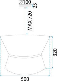 Toolight Toolight, stropné svietidlo 1xE27 APP1503-1CP, čierna-zlatá, OSW-03697