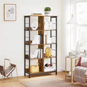 XXXLutz REGÁL, hnedá, čierna, uhlíková oceľ, 80/149/33 cm Boxxx - Online Only drobný nábytok - 002543000124
