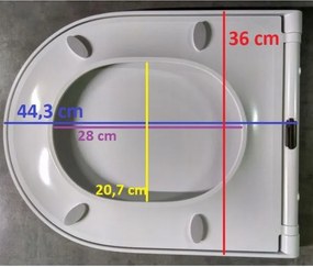 Cersanit Larga Oval, antibakteriálne Slim sedátko z duroplastu, biela, K98-0229
