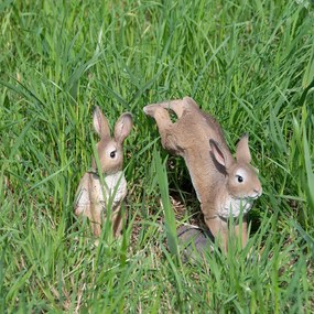 Záhradná figúrka z polyresinu Mat, 23 cm, hnedá