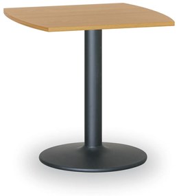 Konferenčný stolík ZEUS II, 660x660 mm, čierna podnož, doska buk