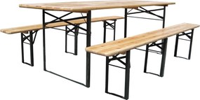 5 x Pivný set 220 x 70 x 25 cm 3 nohy na lavici