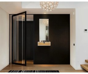 Biely/prírodný nočný stolík v dekore duba Farsta - Woodman