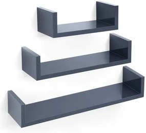 Sada nástenných políc SONGMICS LWS66GY