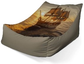 Sedací vak Lounge plachetnica na pokojnom mori - detský, béžová