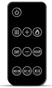 LED elektrický krb s vykurovaním LED/2000W/230V + diaľkové ovládanie