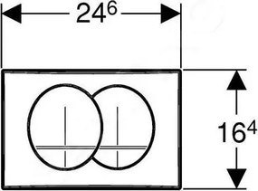 Geberit Delta, splachovacie tlačidlo pre modul DELTA20, UP100, biela, 115.100.11.1