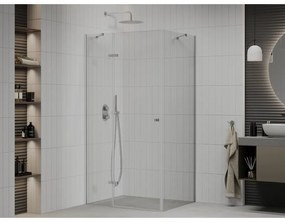 Mexen Roma, sprchovací kút 70 (dvere) x 120 (stena) cm, 6mm číre sklo, chrómový profil, 854-070-120-01-00