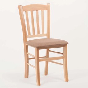 Stima Stolička VENETA s čalúneným sedákom Vyberte odtieň ->: Buk, Vyberte látku ->: LUX Camel 2