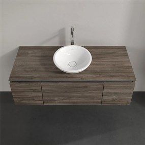 VILLEROY &amp; BOCH Legato závesná skrinka pod umývadlo na dosku (umývadlo v strede), 3 zásuvky, 1200 x 500 x 380 mm, Stone Oak, B57700RK