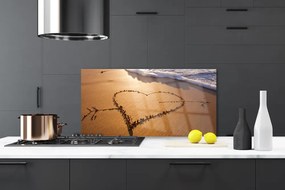 Nástenný panel  Pláž srdce more umenie 120x60 cm