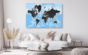 Obraz na korku štýlová mapa sveta