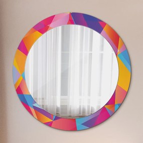 Okrúhle ozdobné zrkadlo Geometrické zloženie fi 70 cm