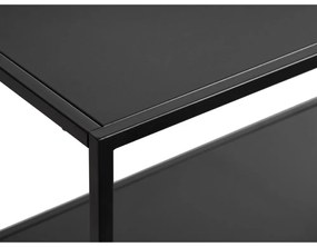 Čierna kovová knižnica 80x138 cm Malibu - Unique Furniture