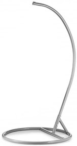 Sivé závesné kreslo KOLUMBIA s polstrovaním a sivým stojanom