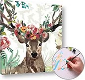 Maľovanie podľa čísel KRÁĽ LESA  – nízka náročnosť